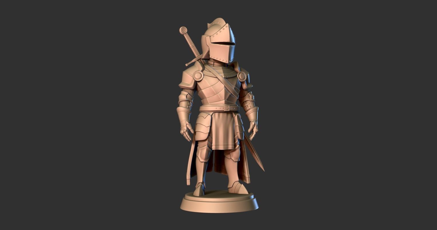 Fantacy Knight Miniature 2 -Mini Troop -3D print model Free 3D print model_5