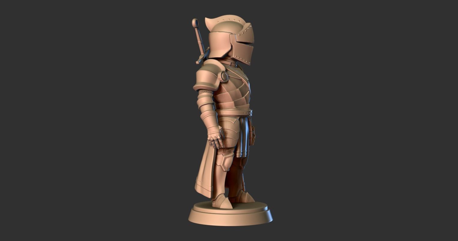 Fantacy Knight Miniature 2 -Mini Troop -3D print model Free 3D print model_2