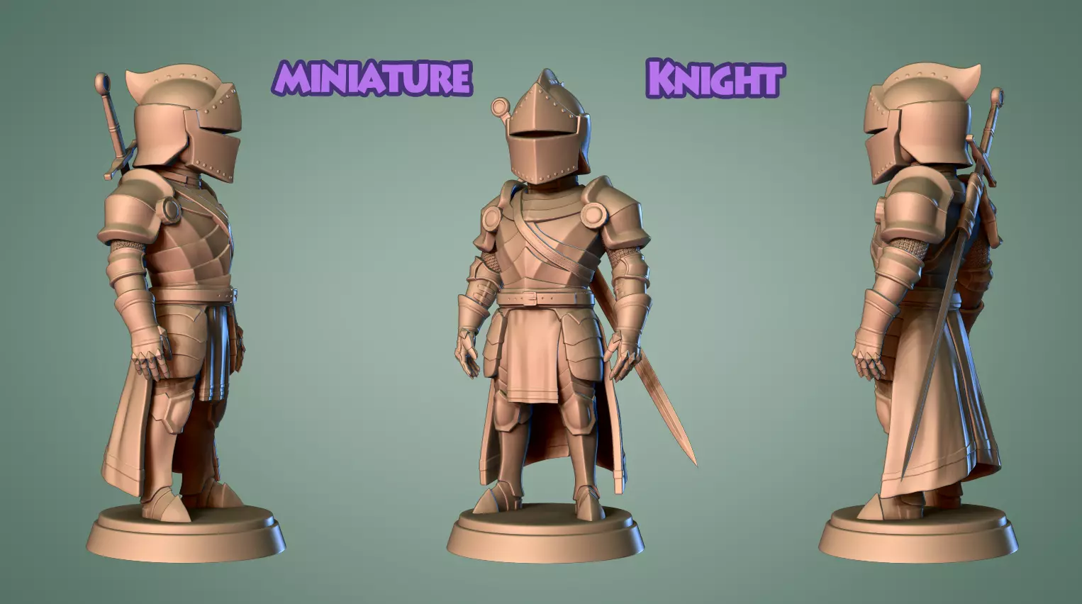 Fantacy Knight Miniature 2 -Mini Troop -3D print model Free 3D print model_0