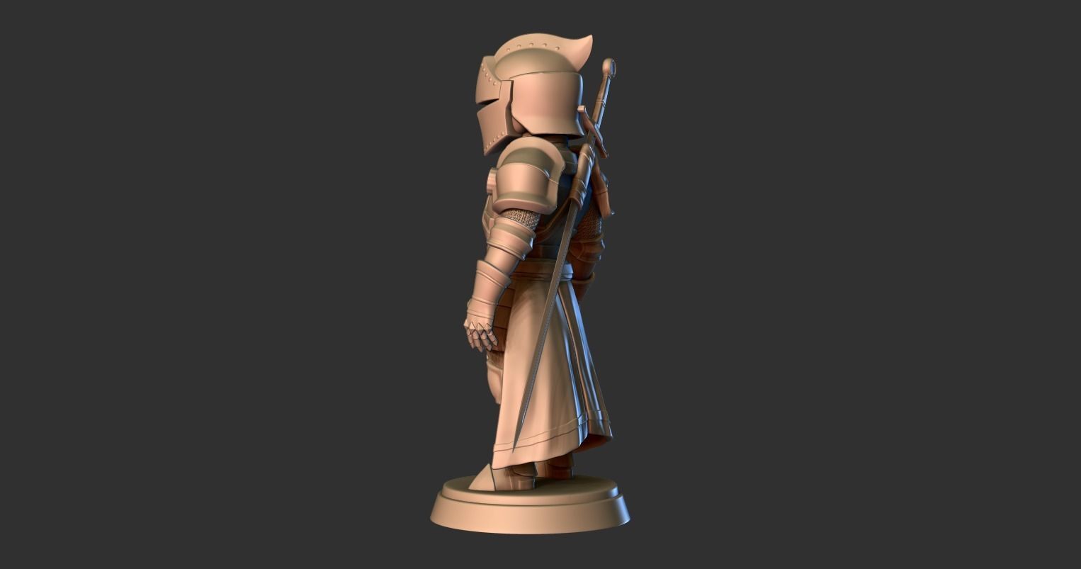 Fantacy Knight Miniature 2 -Mini Troop -3D print model Free 3D print model_3