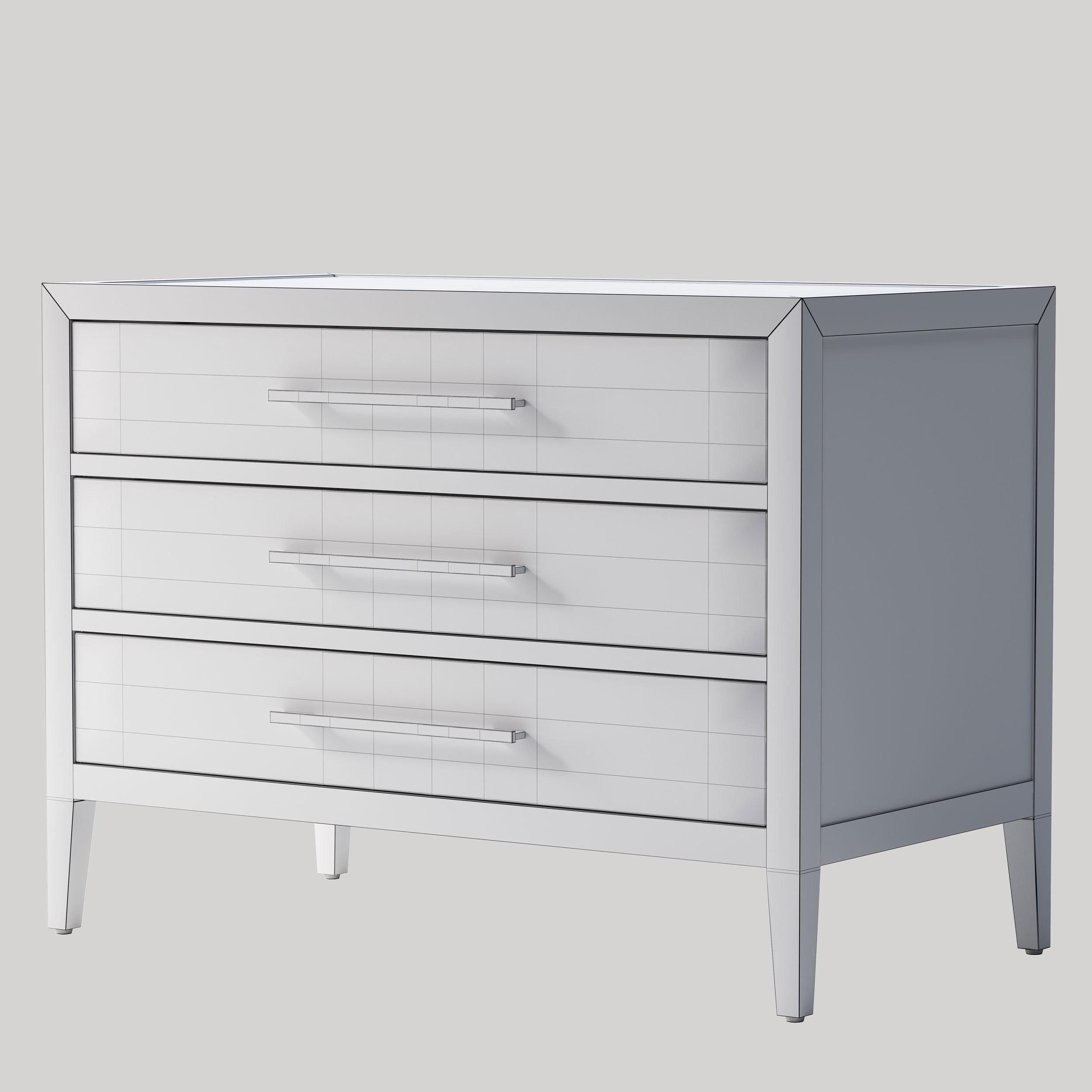 RH FRENCH CONTEMPORARY CLOSED NIGHTSTAND 3D model CGTrader