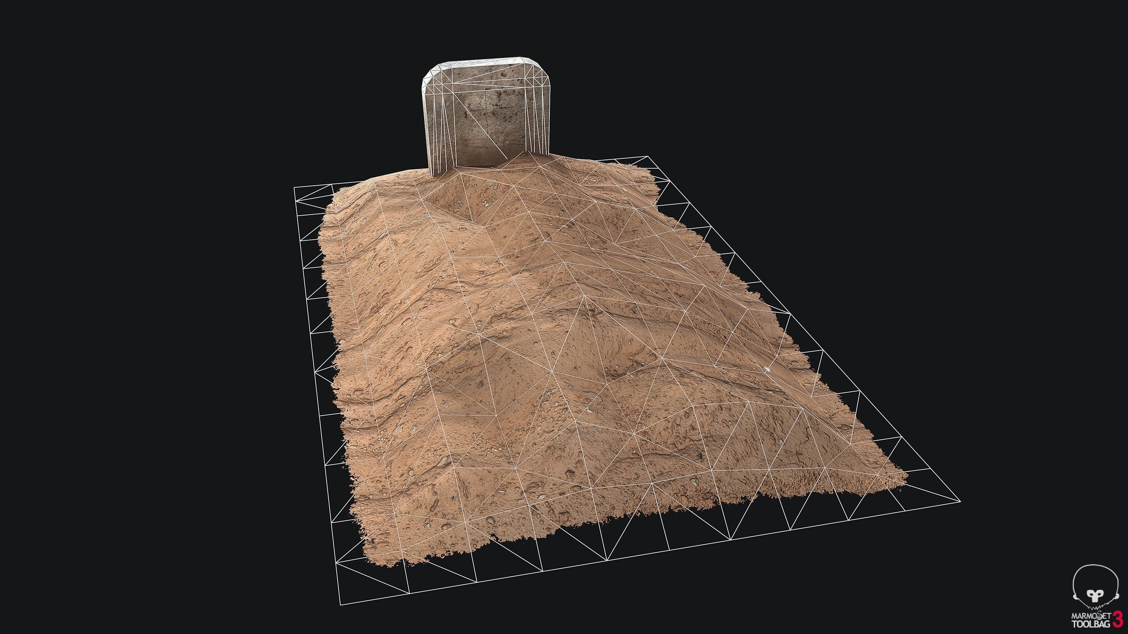 Grave - PBR Game-ready piece of dirt Low-poly 3D model_1