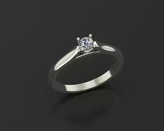 Engagement ring  gem 4mm and 8 size