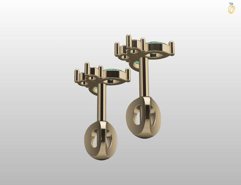 Butterfly Stud Earrings 3D print model_23