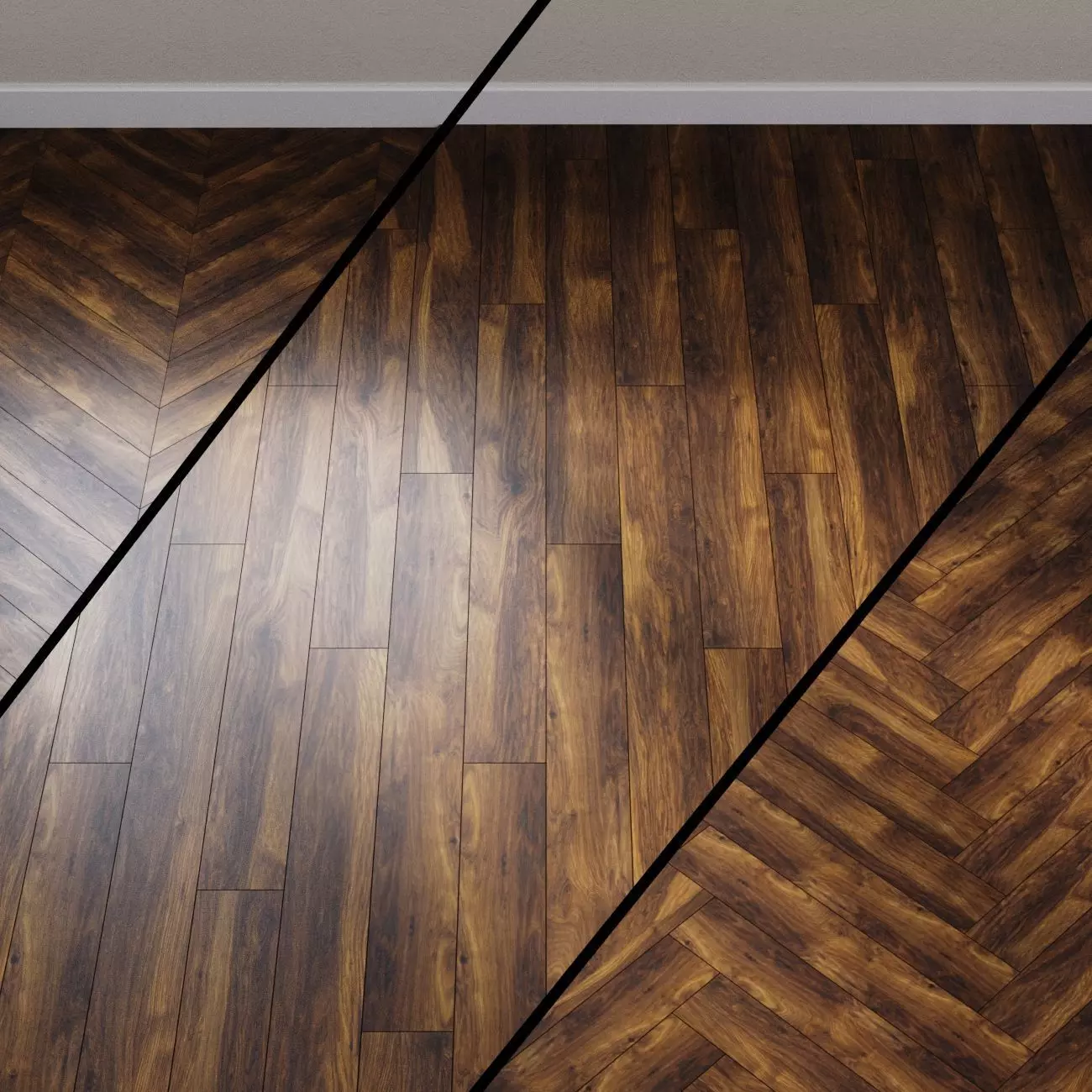 Laminate Ter Hurne Grand Line Chestnut Velvet Brown 1869 3D model