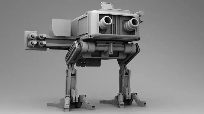 Robo-Tank 3D model star wars at - at robot