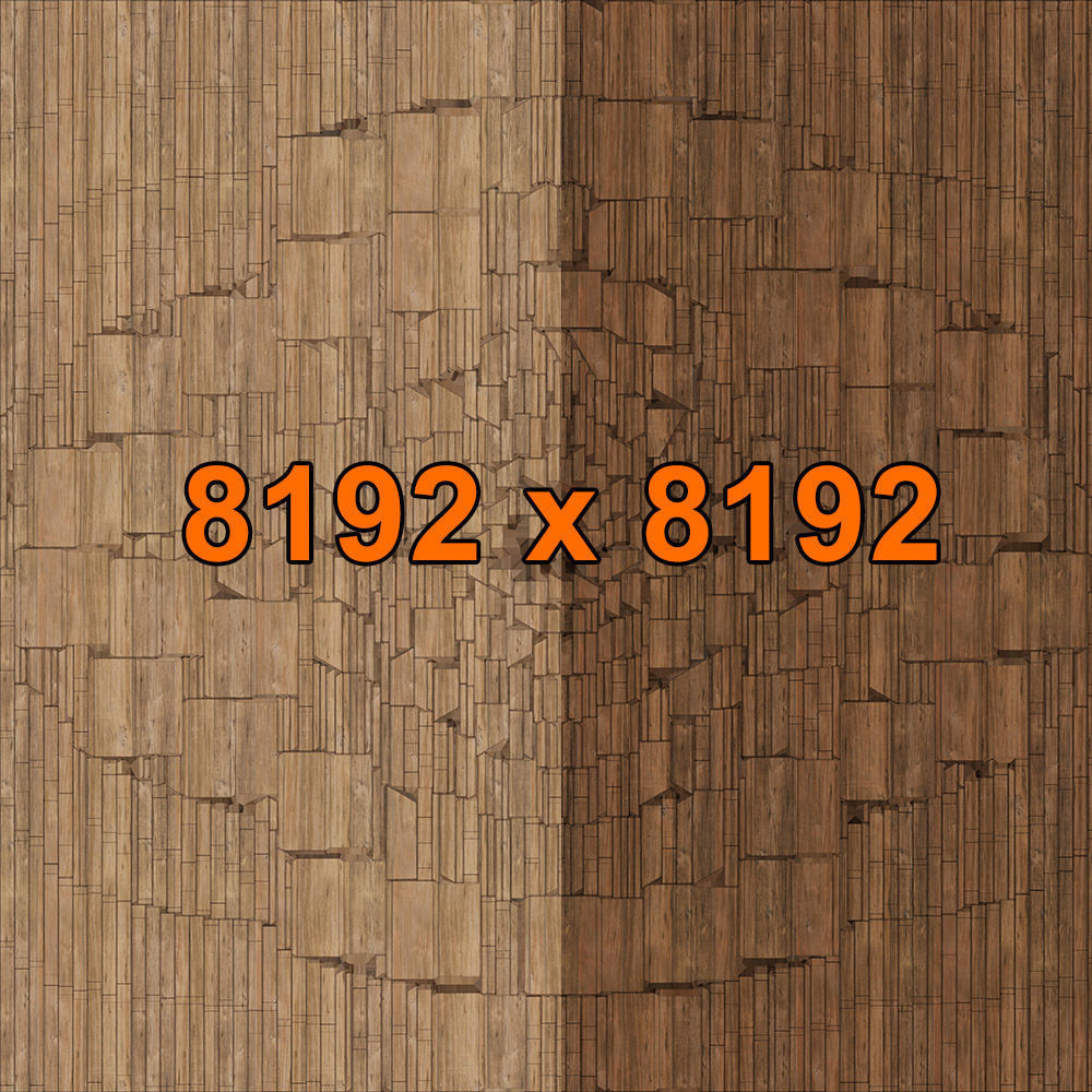 Hexagon panel wood rail frame n2 3D model_27