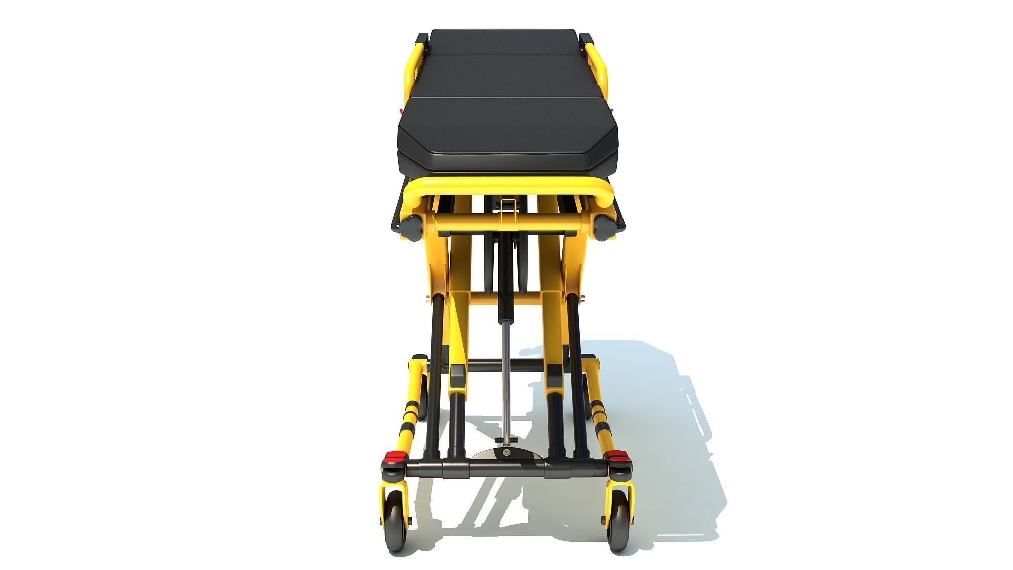 Ambulance Unfolded Gurney Stretcher 3D model_4