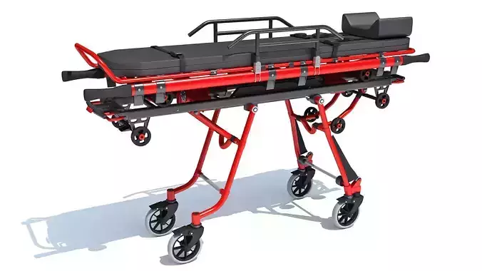 Ambulance Stretcher Trolley 3D model