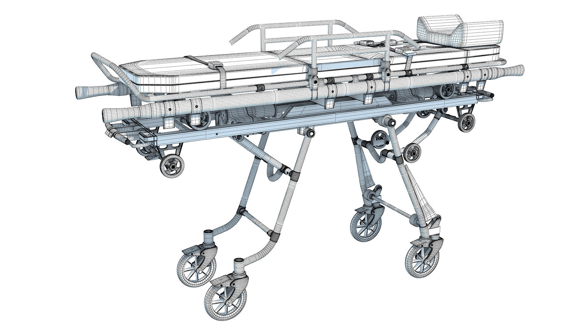 Ambulance Bed 3D model_14