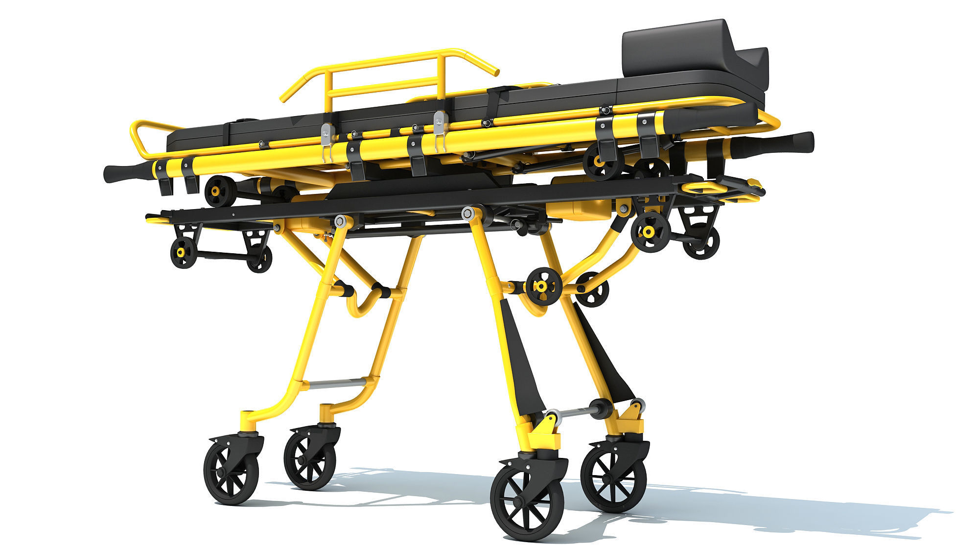 Ambulance Bed 3D model_3