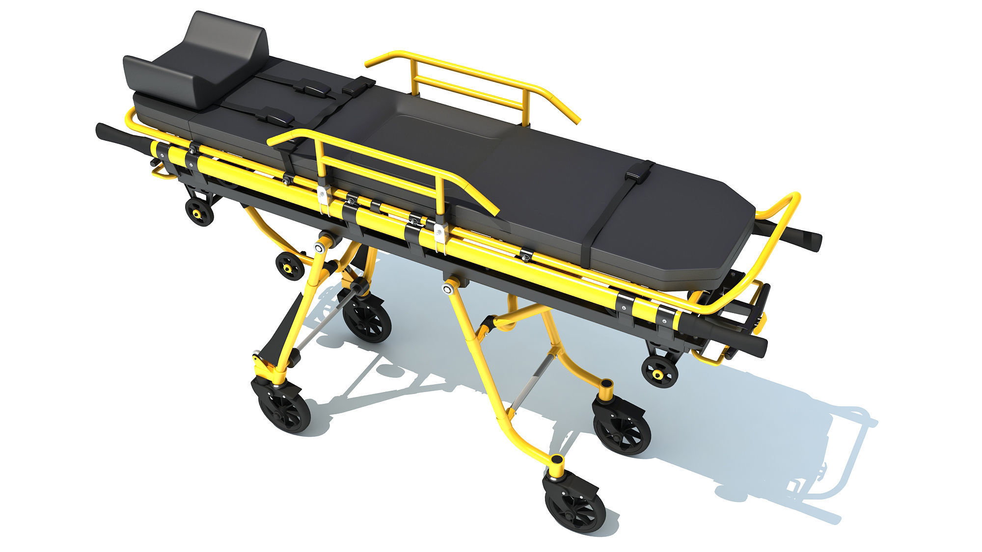 Ambulance Bed 3D model_9