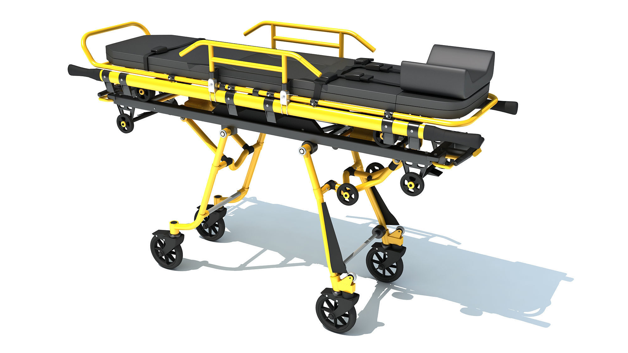 Ambulance Bed 3D model_2