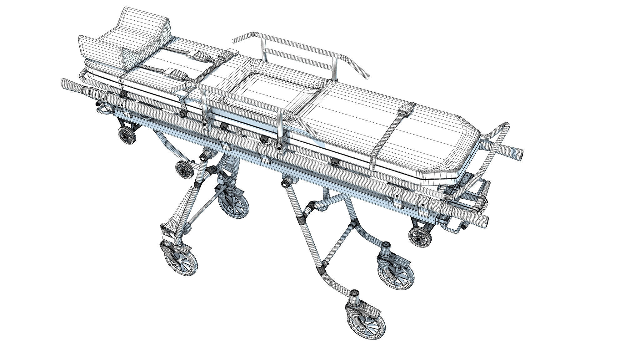 Ambulance Bed 3D model_17