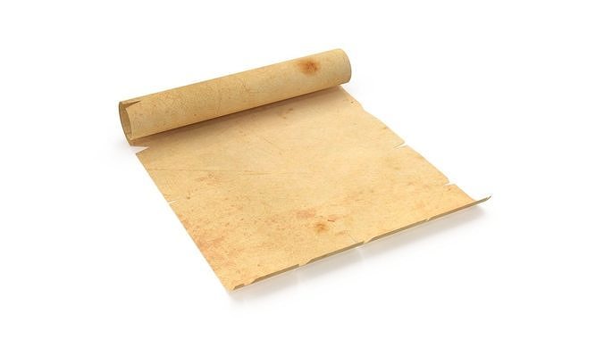 Scroll Single Low-poly 3D model