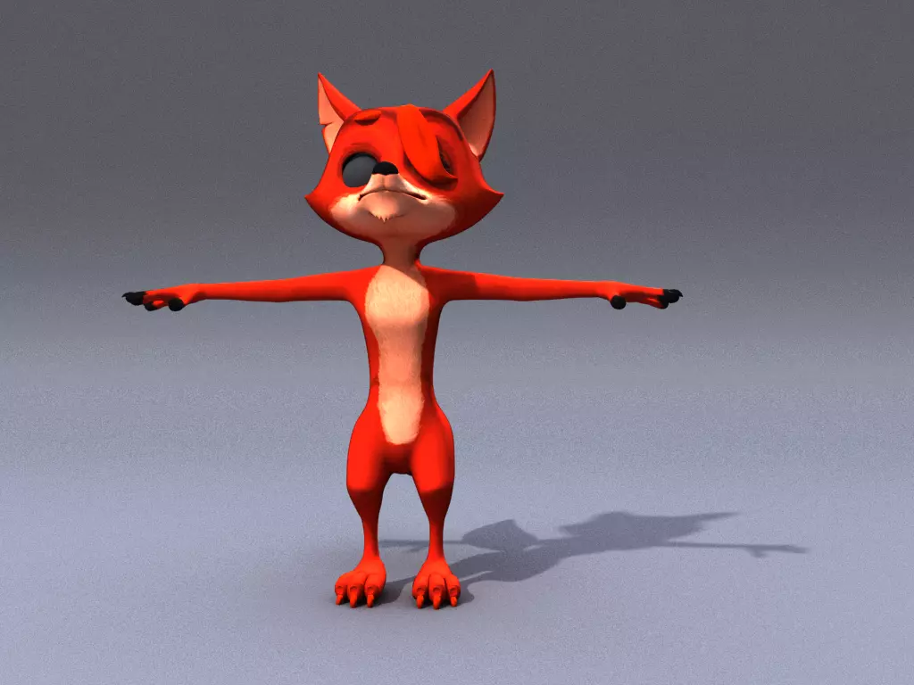 Fox 3D Mesh 3D model_0