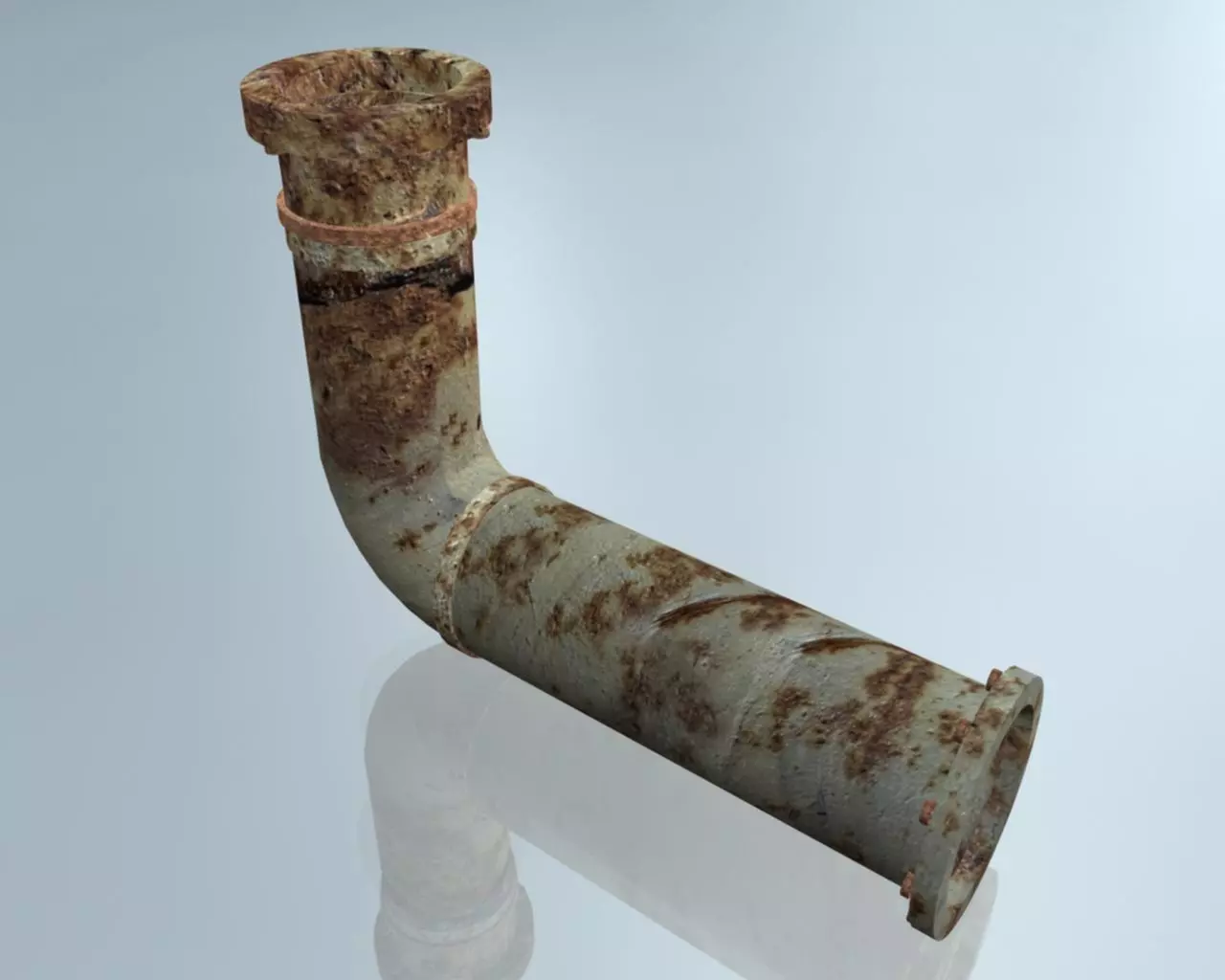 Rusted Pipe 007 3D model_0