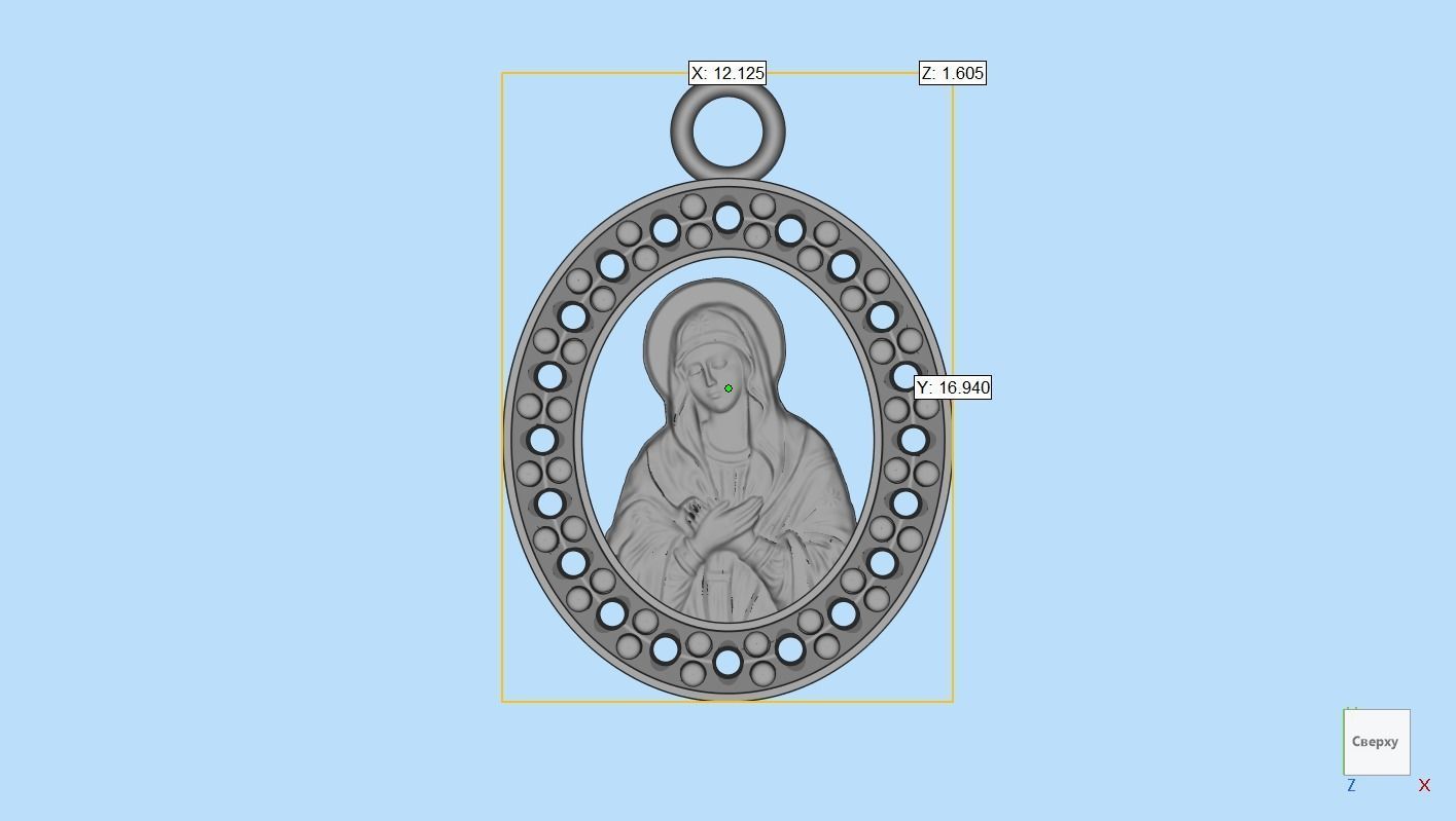 Mary mother of Jesus 3D print model_1