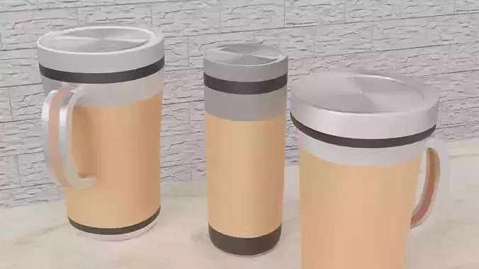 Tumbler color brown 3 different design