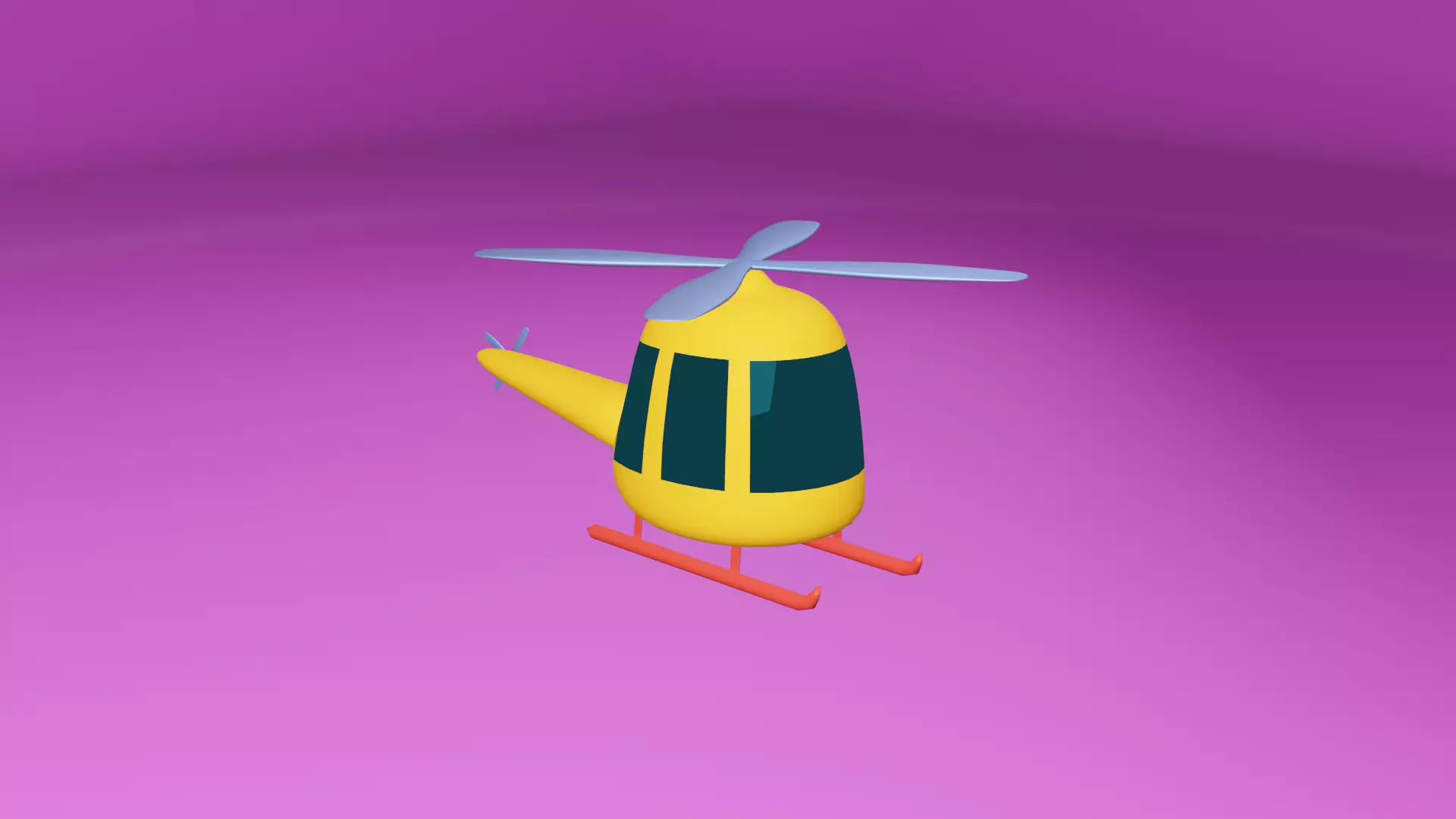 cartoon helicopter 3D model
