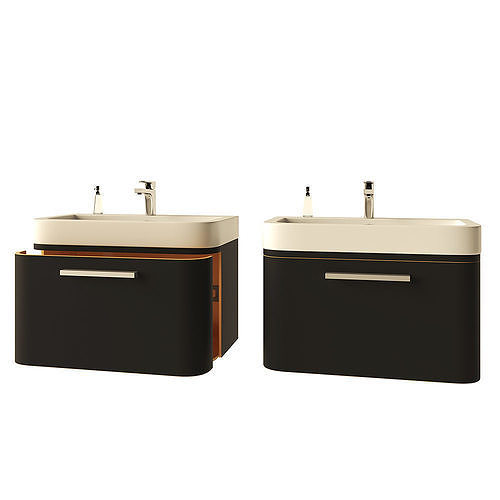 Sink set bathroom sinks and vanities 3D model