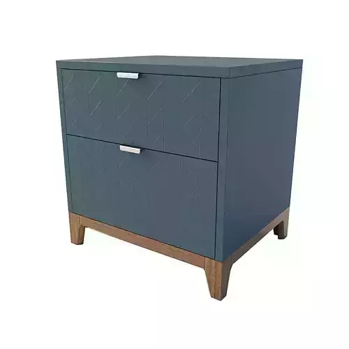 Cabinet nightstand with two drawers