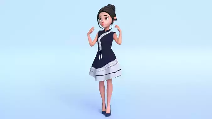 Ava Cartoon Girl Model