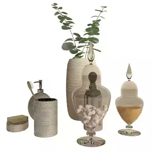 Decor set of bathroom accessories