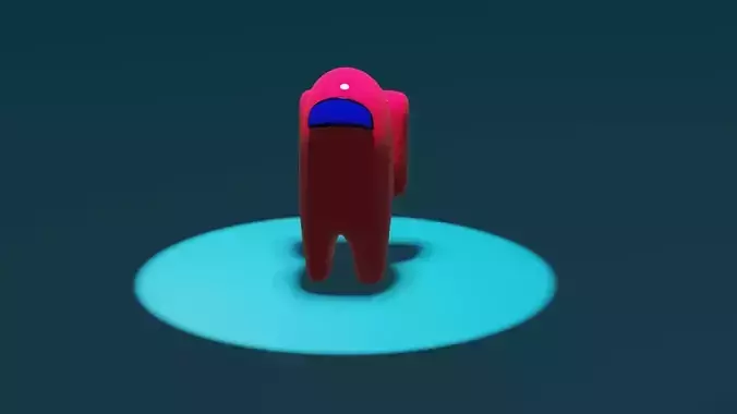 Amongus character Low-poly 3D model