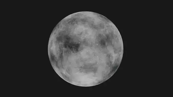 HDRI Panoramic Sky - 360 starfield - 08 moon sky Low-poly 3D model