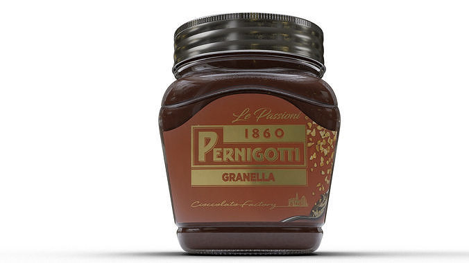 Pernigotti Chocolate Spread Jar 3D model 2