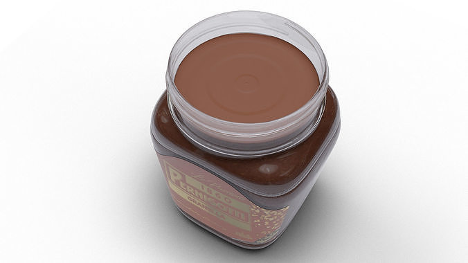 Pernigotti Chocolate Spread Jar 3D model 4