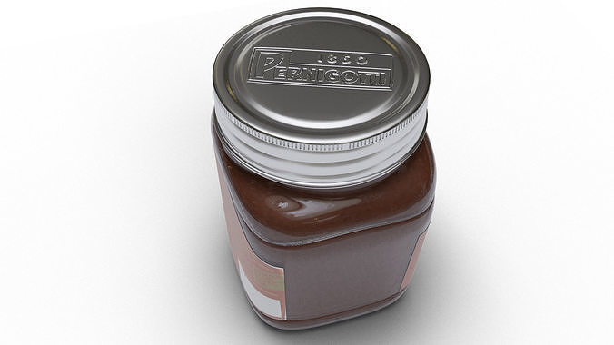 Pernigotti Chocolate Spread Jar 3D model 3