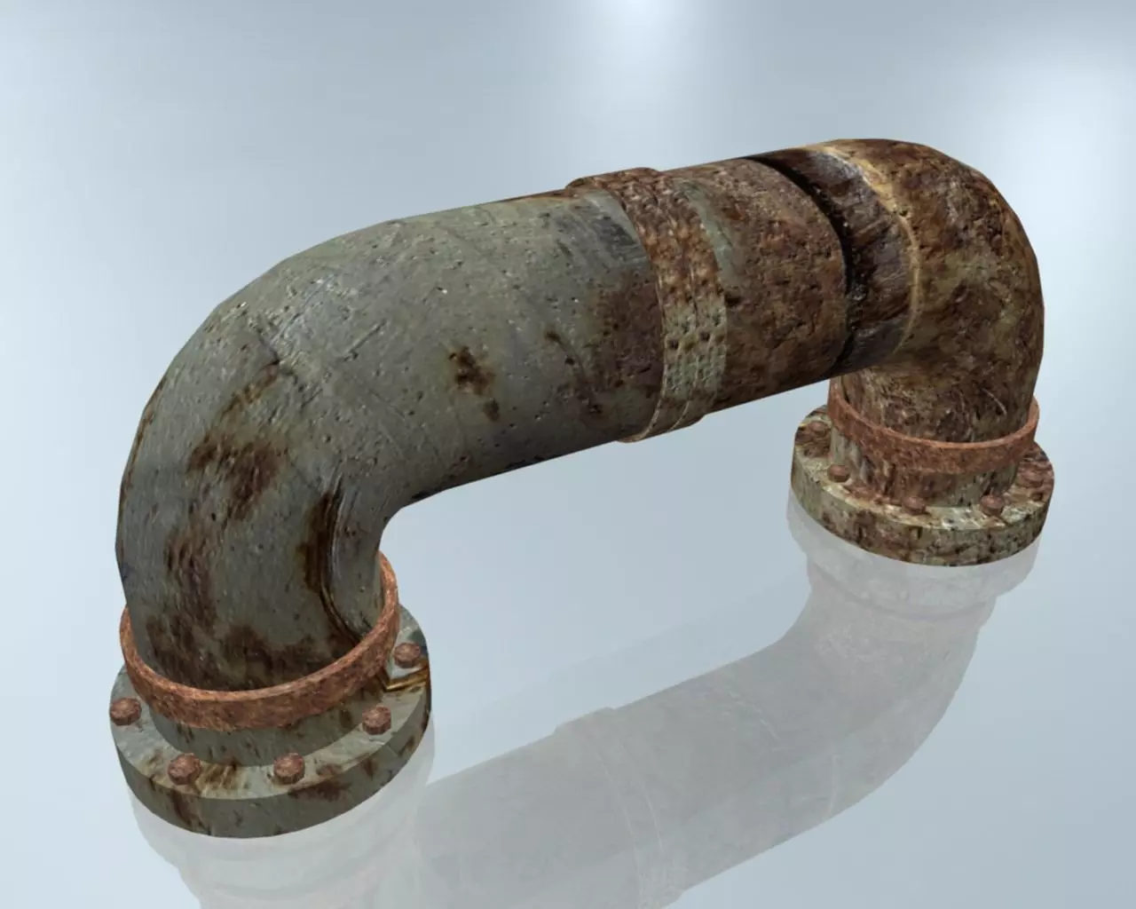 Rusted Pipe 004 3D model_0