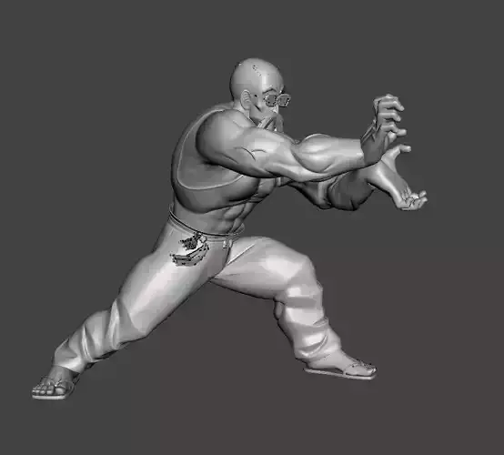 Master Roshi Kamehameha 3D Model