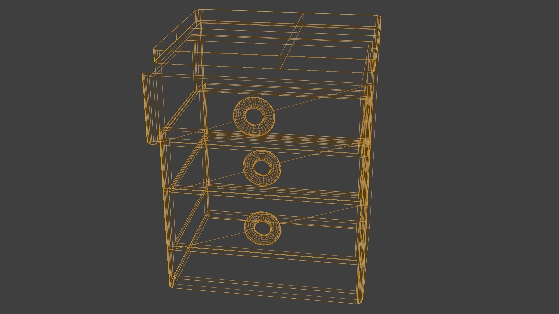 Chest Of Drawers 3D Model Low-poly 3D model_4