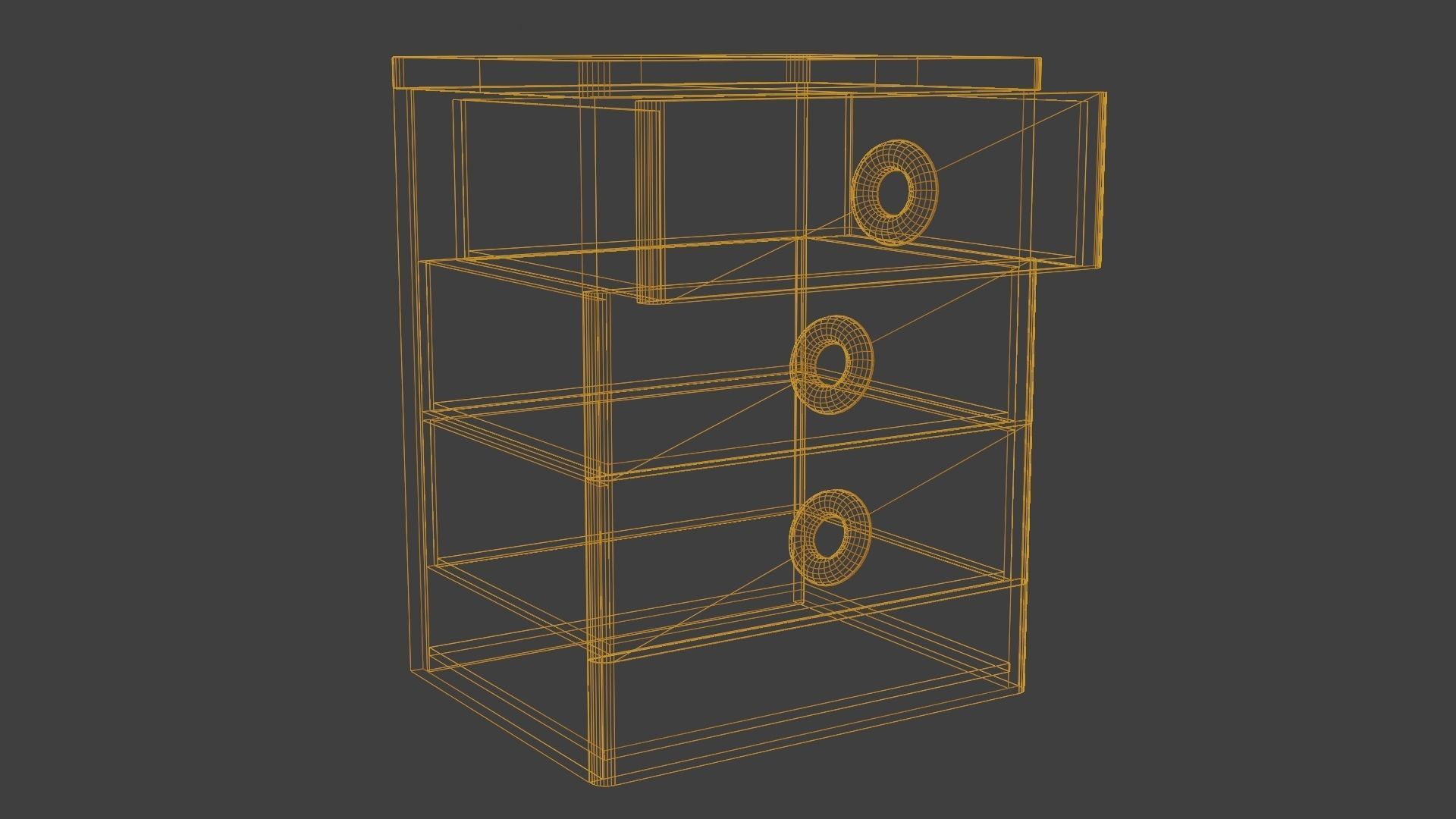 Chest Of Drawers 3D Model Low-poly 3D model_8