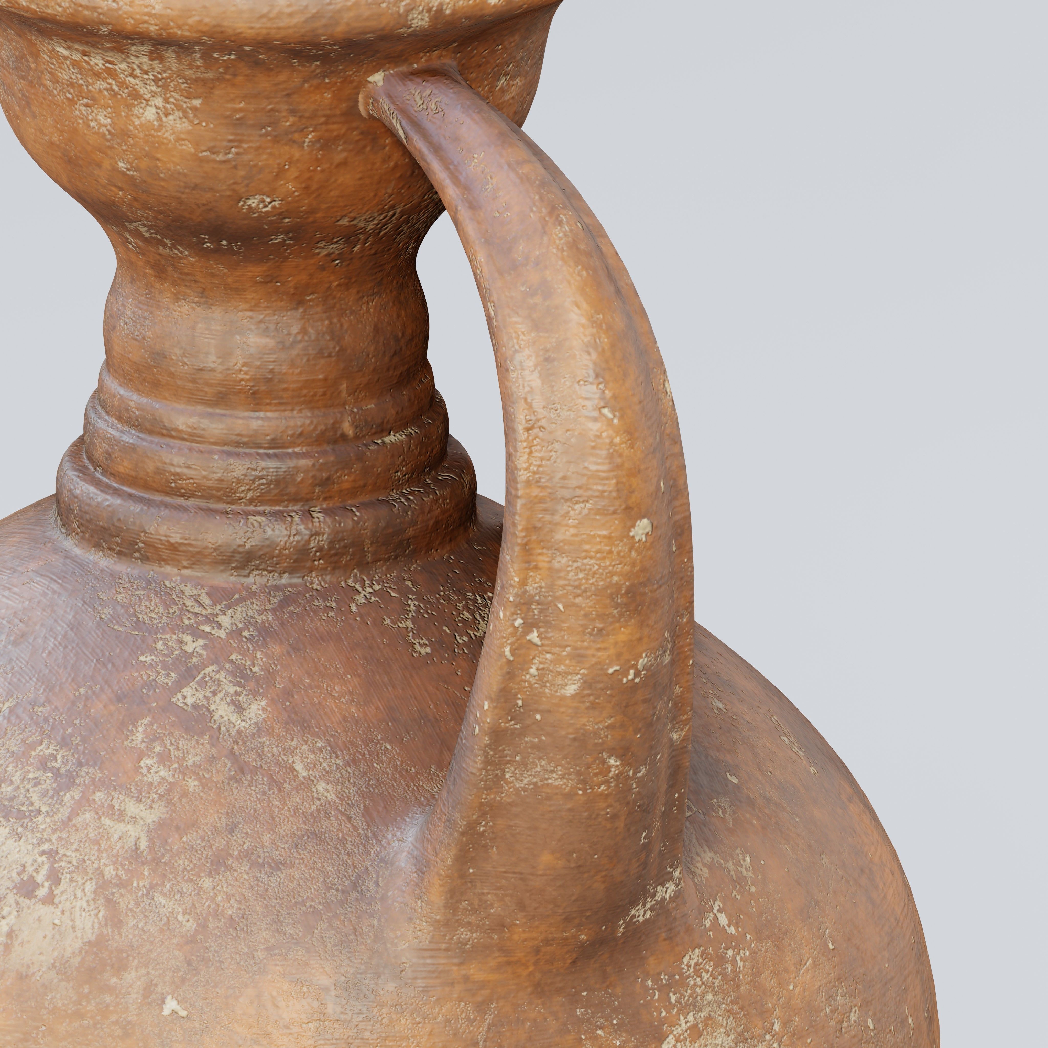 Ancient terracotta water jug 3D model CGTrader