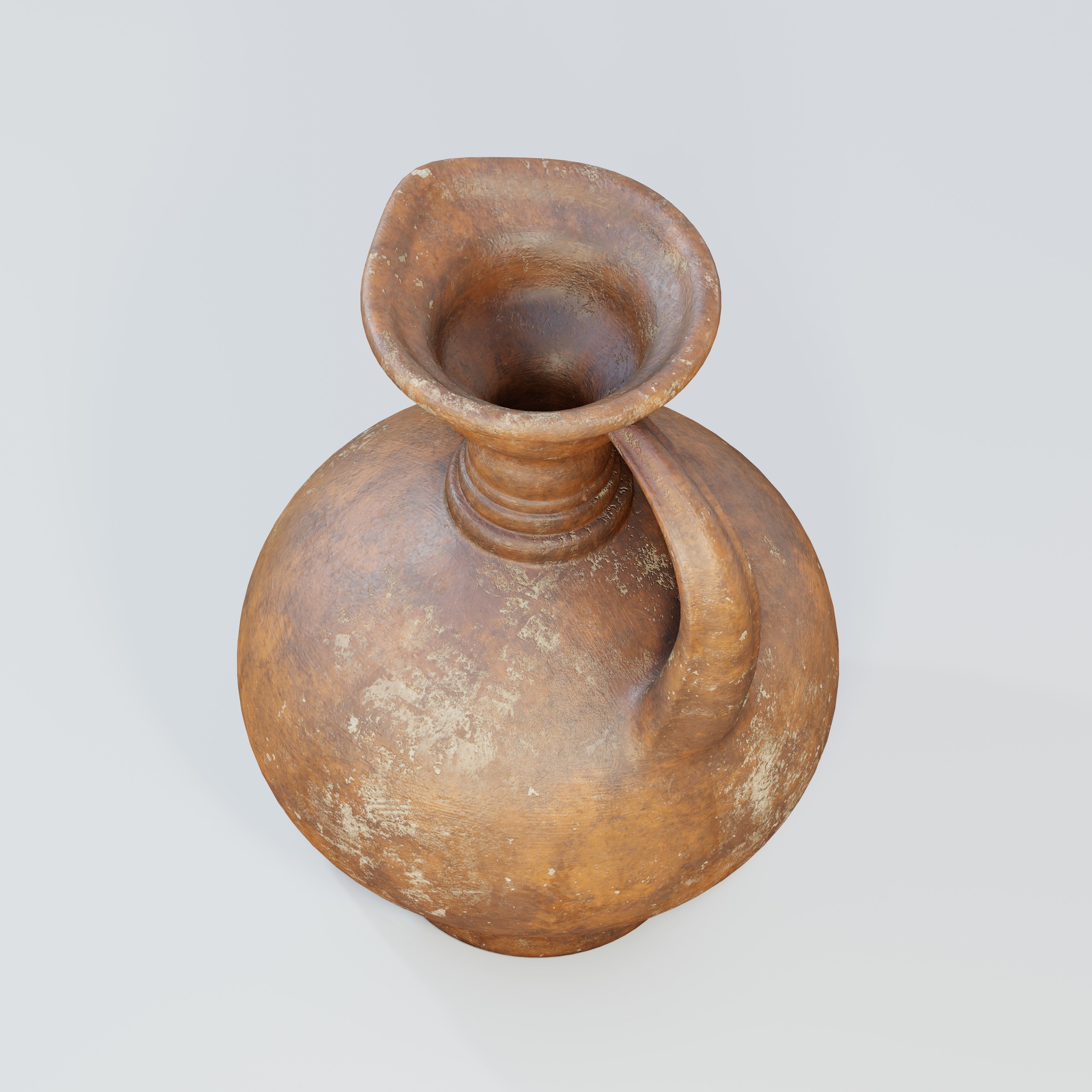 Ancient terracotta water jug 3D model CGTrader