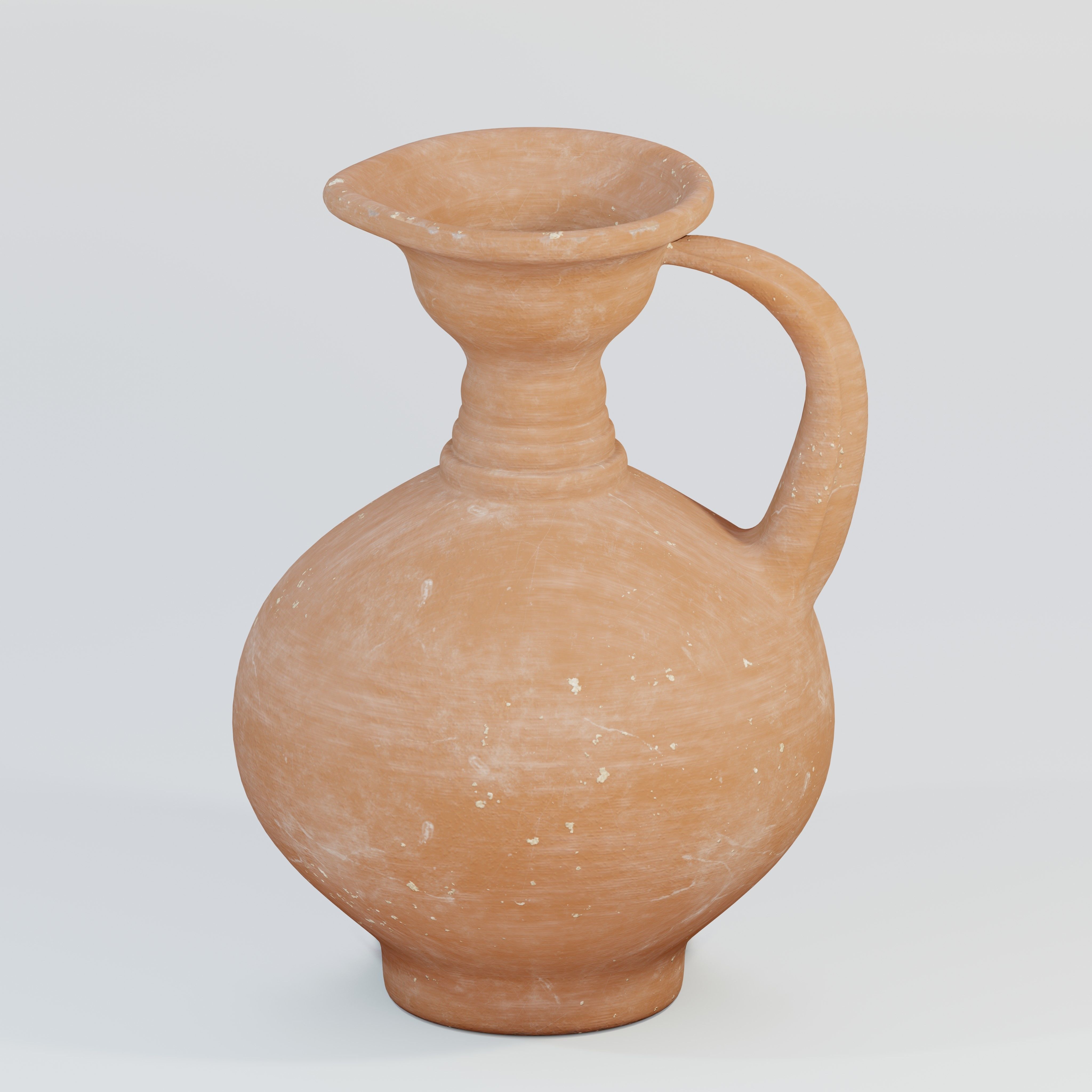 Ancient terracotta water jug 3D model CGTrader