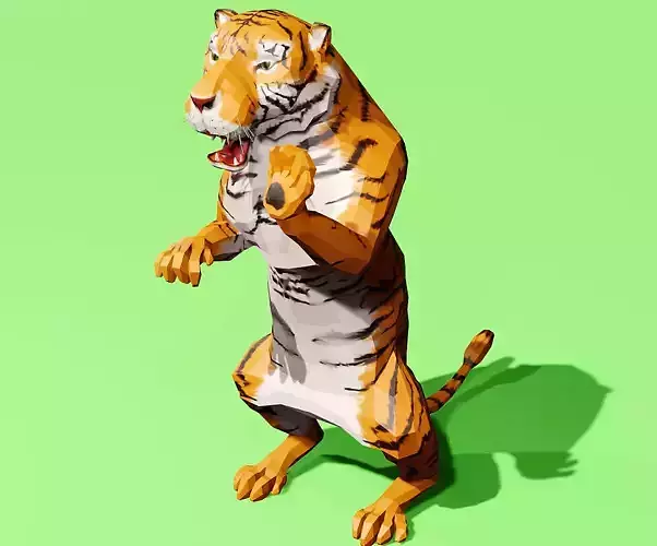 Low poly tiger