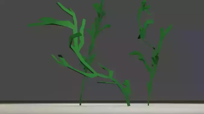 Cartoon-Style Low-Poly Ocean Algaes - Ready for Fun Projects