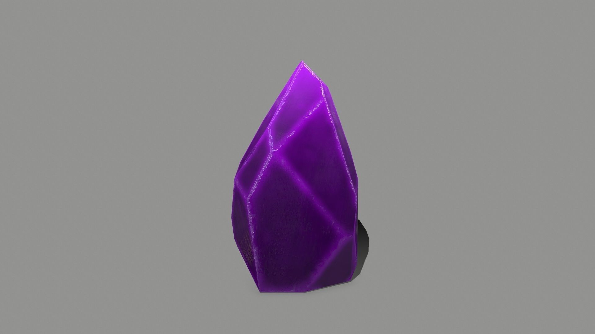 Crystal Set amethyst Low-poly 3D model_6