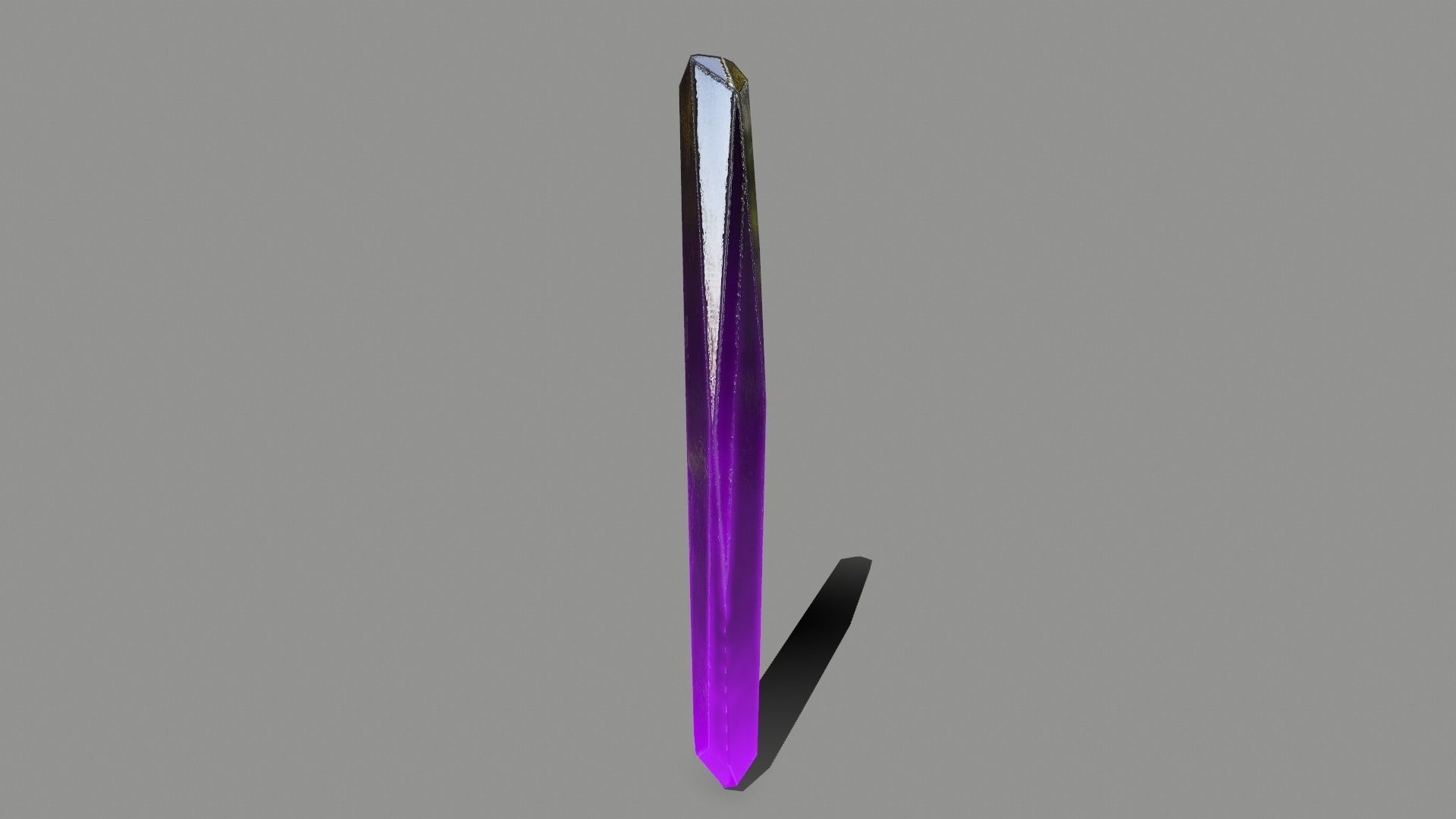 Crystal Set amethyst Low-poly 3D model_3