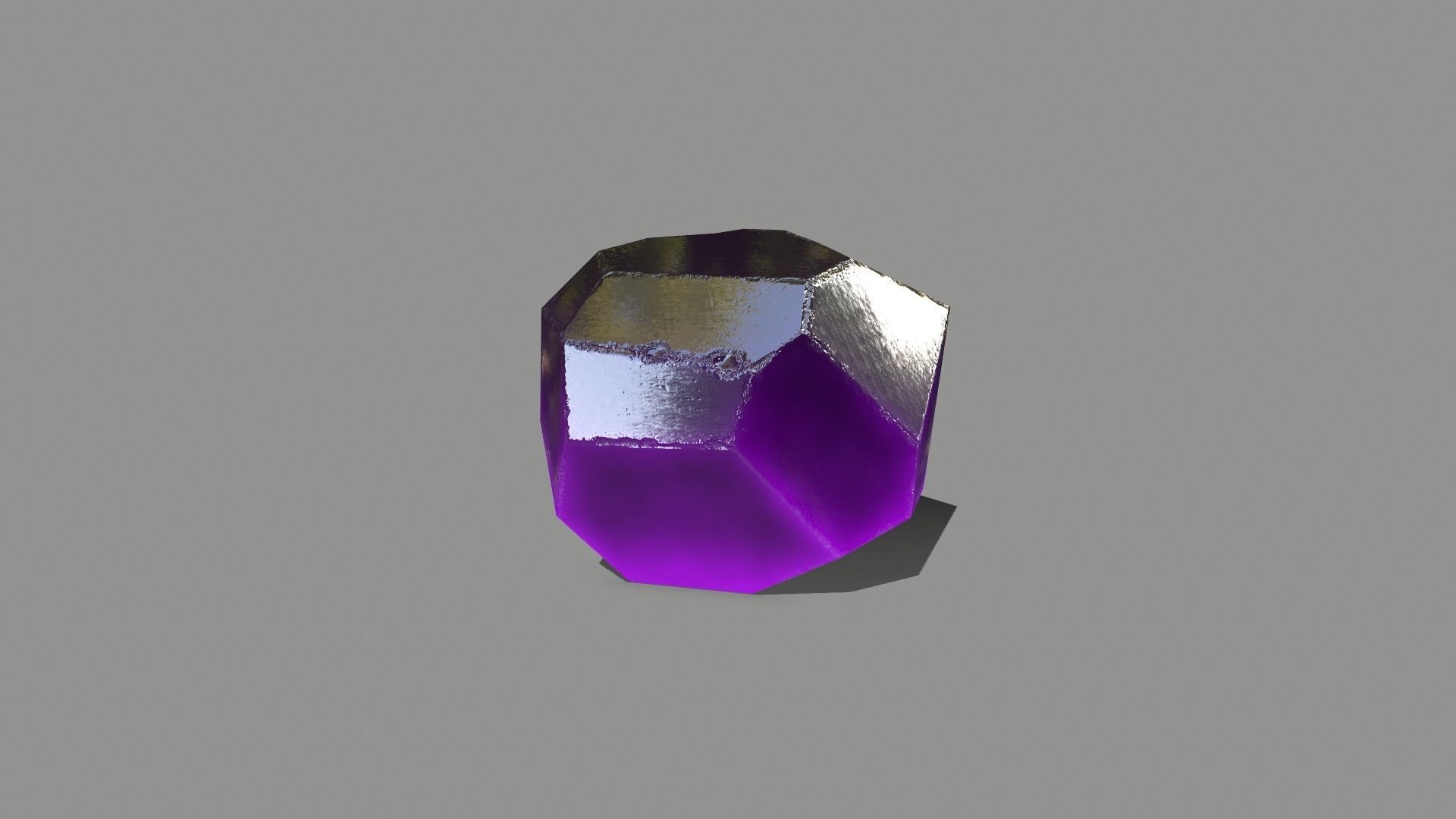 Crystal Set amethyst Low-poly 3D model_7