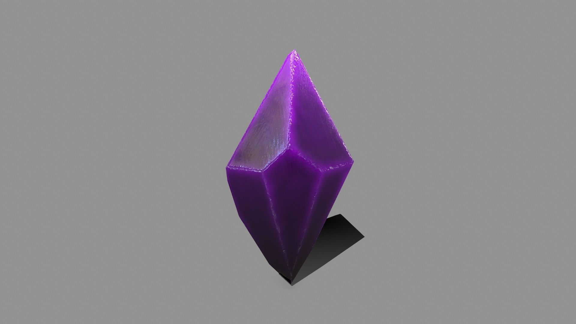 Crystal Set amethyst Low-poly 3D model_10