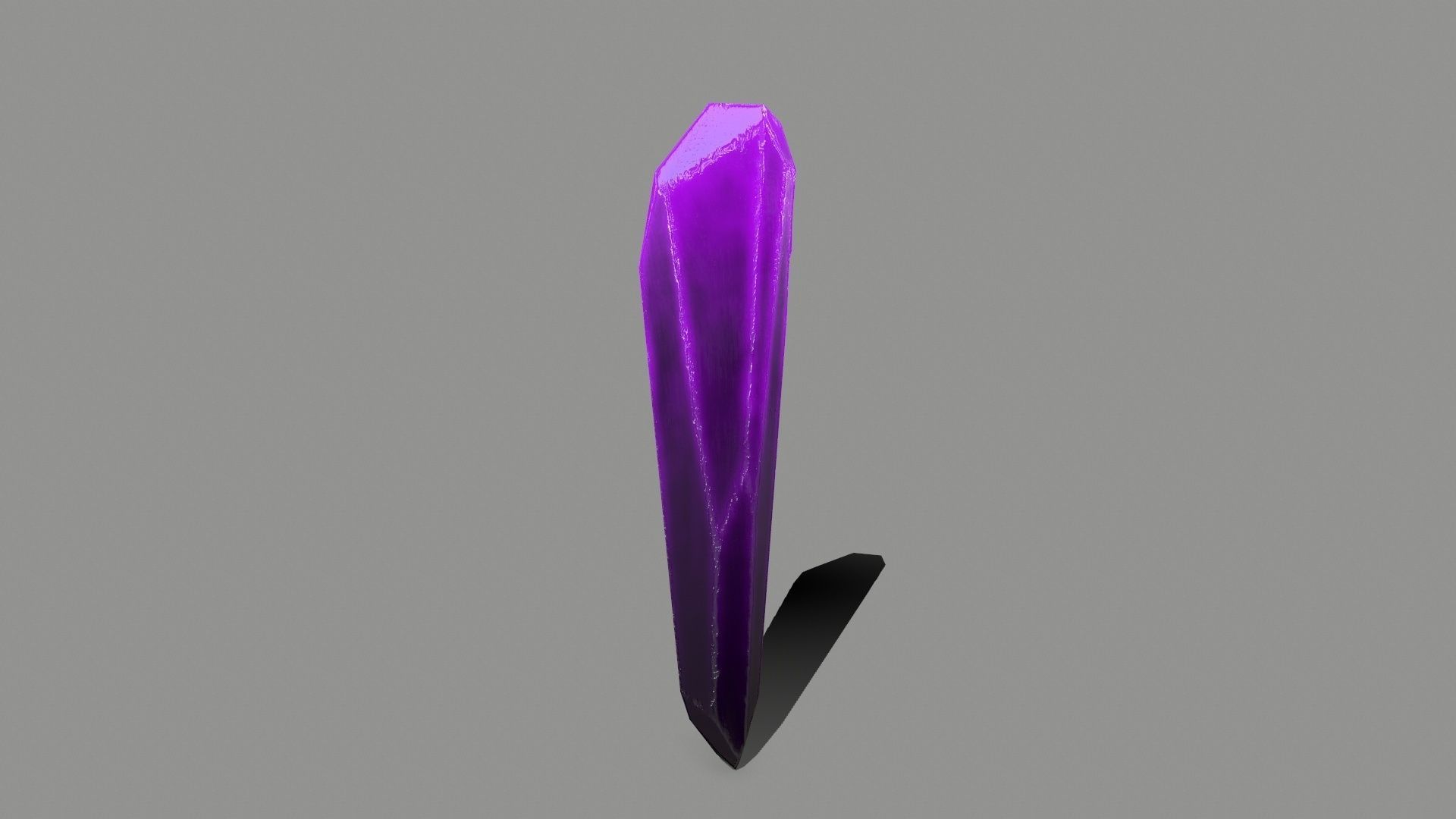 Crystal Set amethyst Low-poly 3D model_2