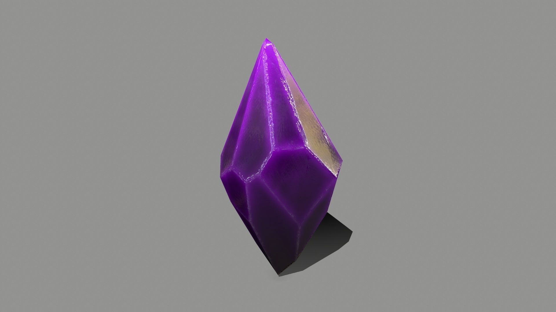 Crystal Set amethyst Low-poly 3D model_9