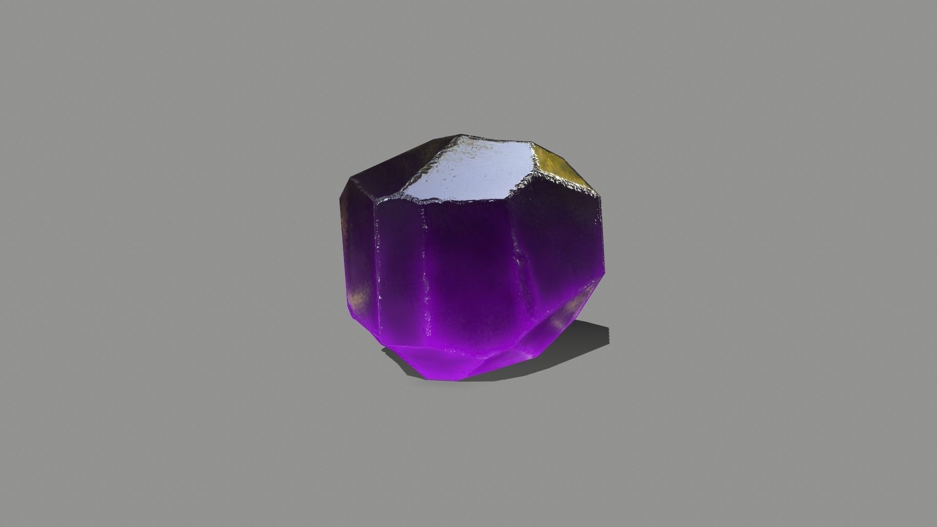 Crystal Set amethyst Low-poly 3D model_8