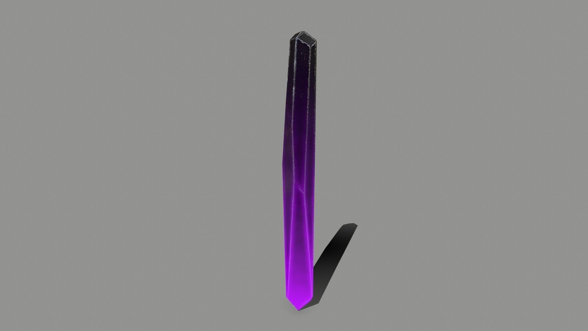 Crystal Set amethyst Low-poly 3D model_4